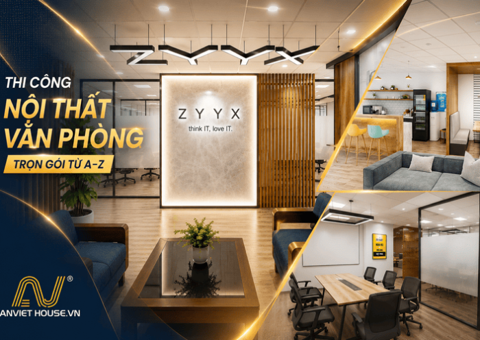 Anviethouse thi công nội thất văn phòng trọn gói A-Z