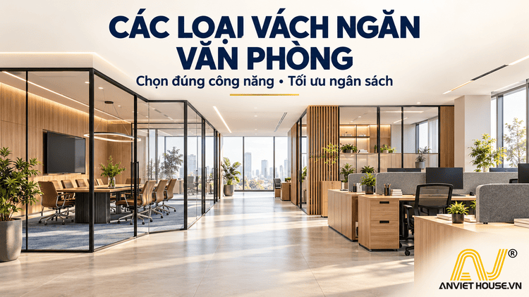 Các loại vách ngăn văn phòng thông dụng