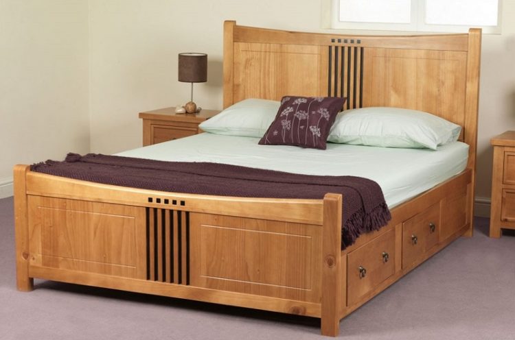 Mẫu giường gỗ tự nhiên Hà Nội đẹp