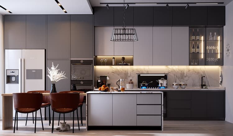 thiết kế nội thất nhà bếp đẹp và hiện đại
