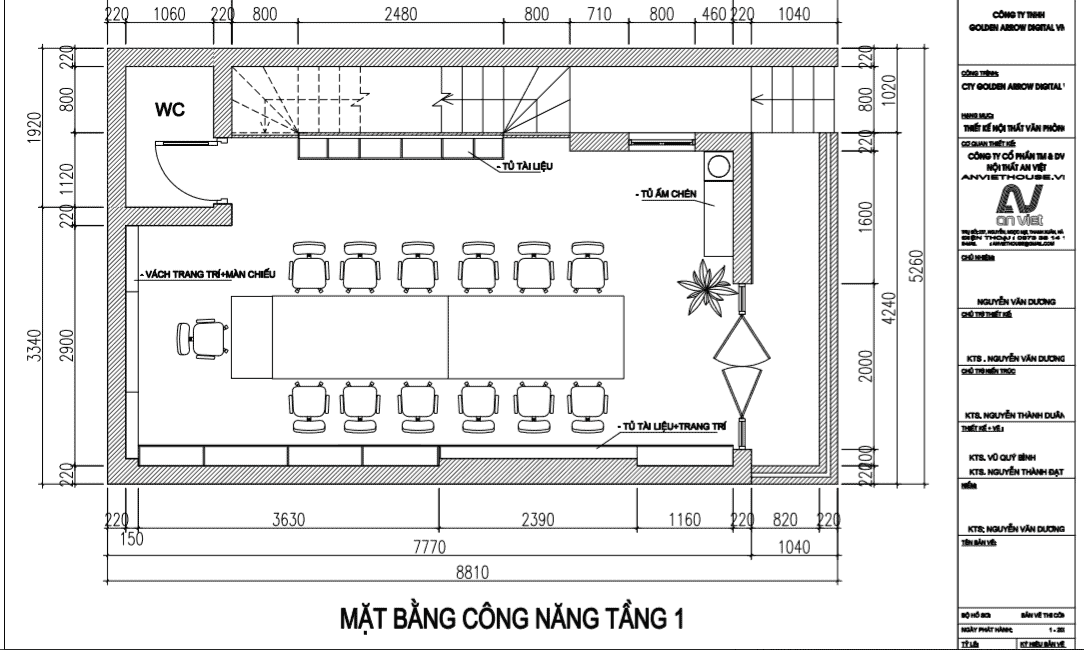 Mặt bằng công năng tầng 1