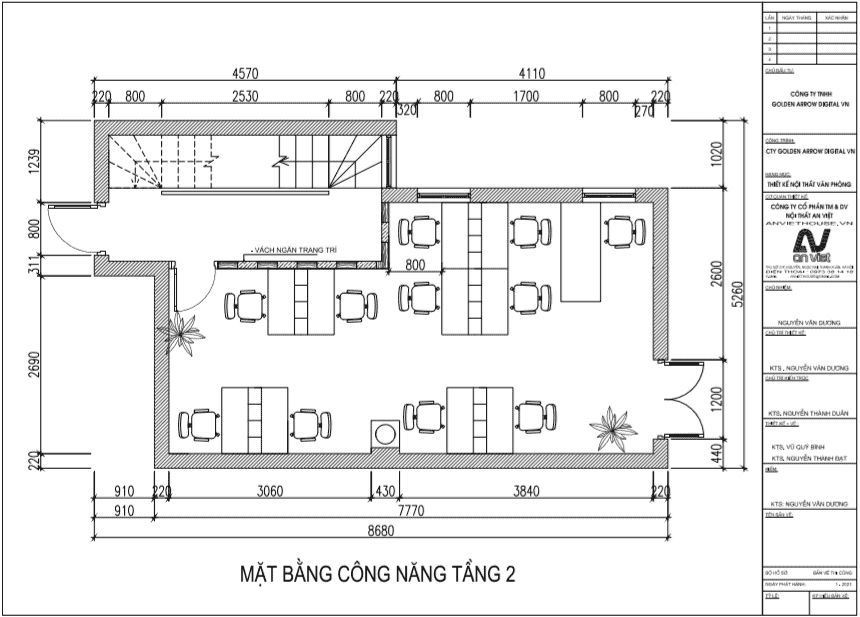 Mặt bằng công năng tầng 2