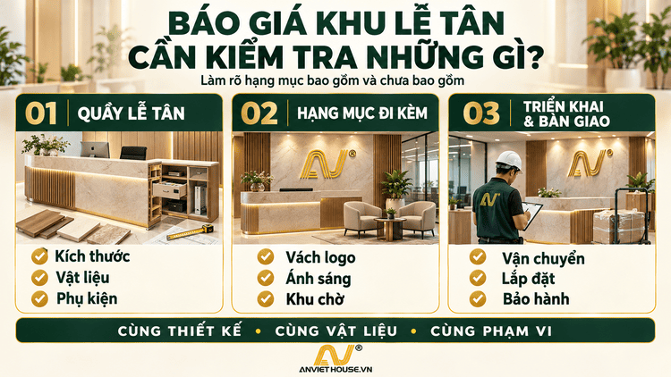 Báo giá khu vực lễ tân cần kiểm tra những gì