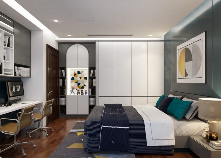 Thiết kế nội thất căn hộ 3 phòng ngủ phong cách indochine