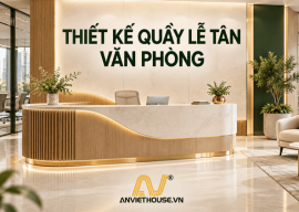 Thiết kế quầy lễ tân văn phòng