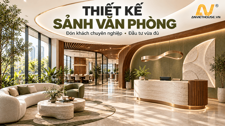Thiết kế sảnh văn phòng đón khách chuyên nghiệp