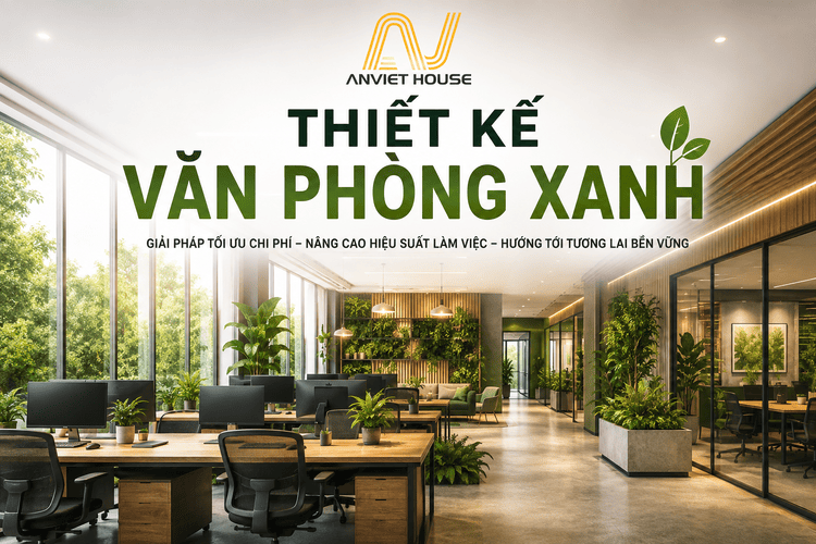 Anviethouse thiết kế thi công văn phòng xanh chuyên nghiệp