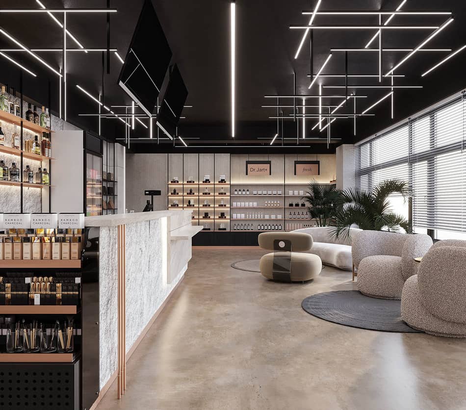 Thiết kế nội thất showroom mỹ phẩm