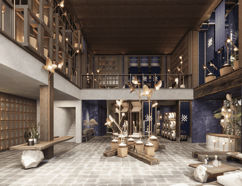 Thiết kế nội thất showroom nhà máy trưng cất