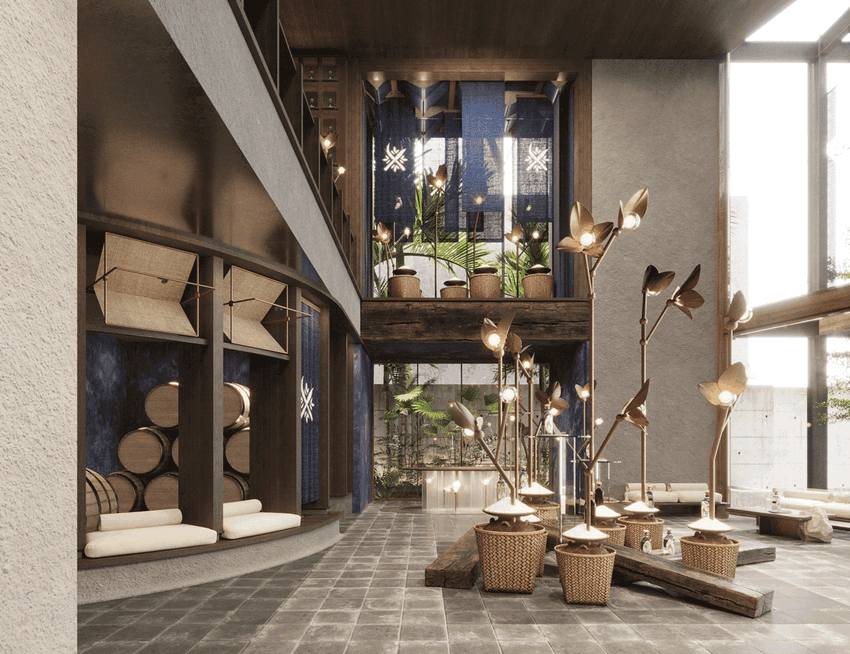 Thiết kế nội thất showroom nhà máy trưng cất