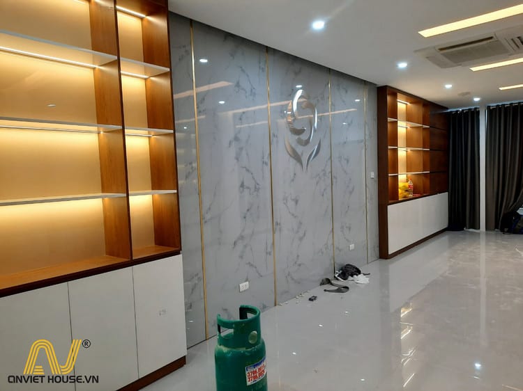 Anviethouse thi công nội thất showroom mỹ phẩm kết hợp spa