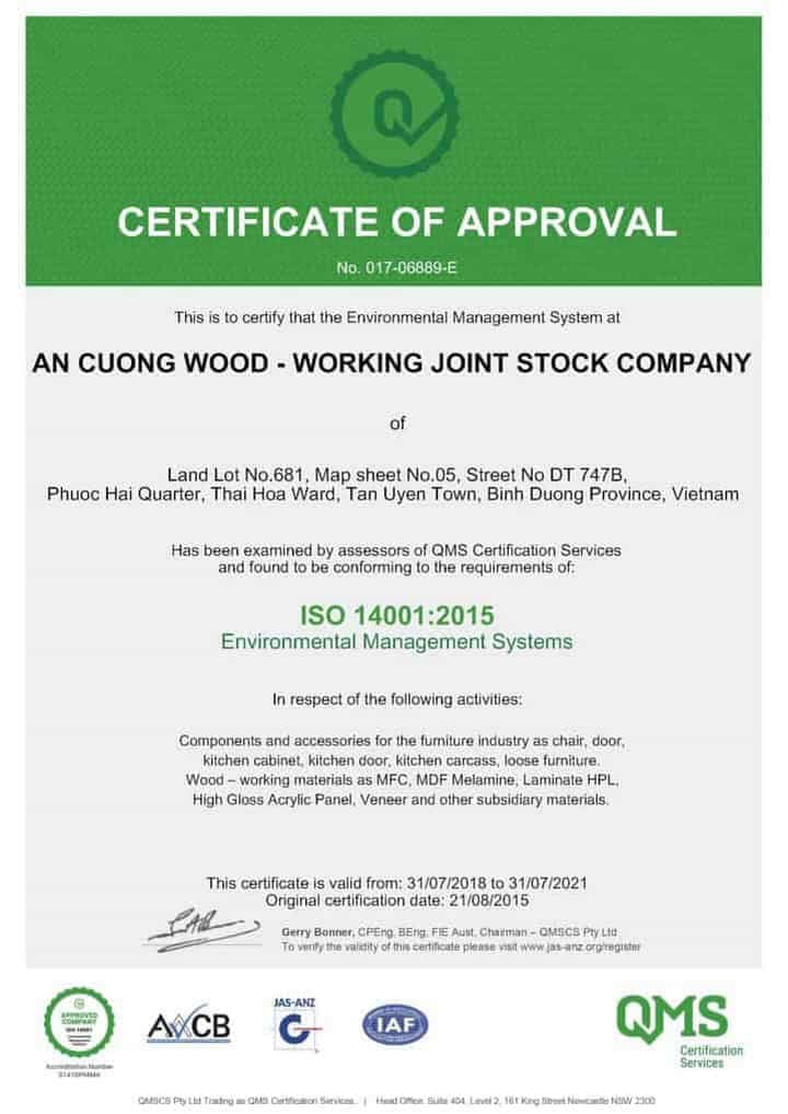 Chứng nhận ISO 14000: 2015