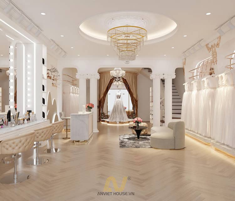 Thiết kế showroom áo cưới đẹp