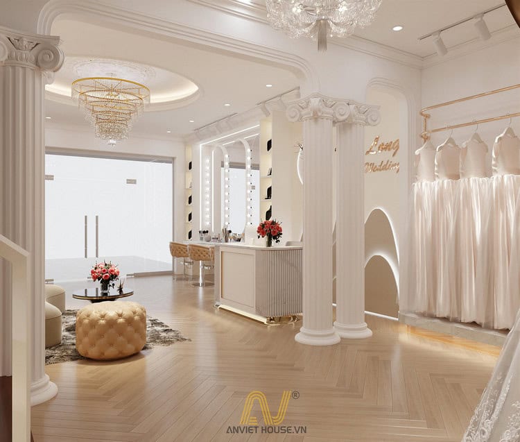 Thiết kế showroom áo cưới đẹp