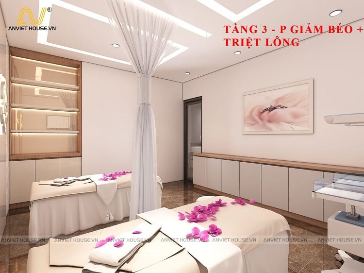 thiết kế phối cảnh 3D showroom mỹ phẩm spa Daysaki