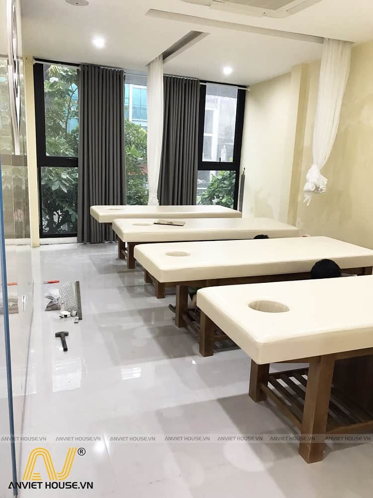 An Viet House thi công nội thất showroom spa mỹ phẩm Daysaki Cầu Giấy