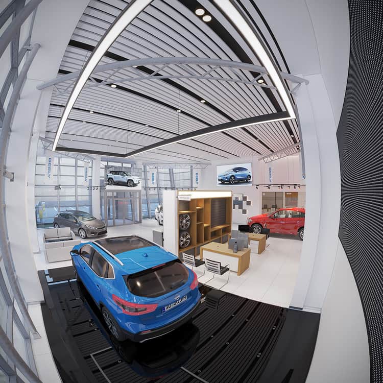 Thiết kế showroom ô tô hiện đại