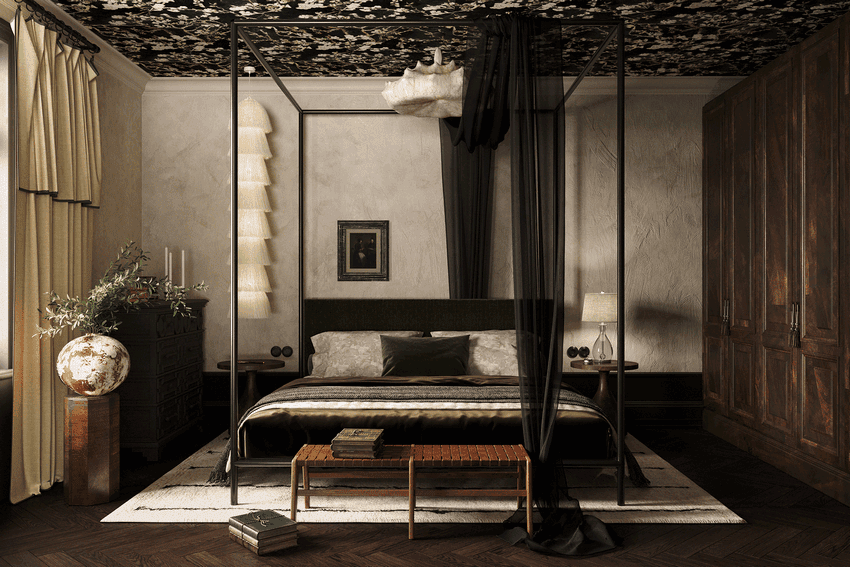 Phòng ngủ phong cách vintage