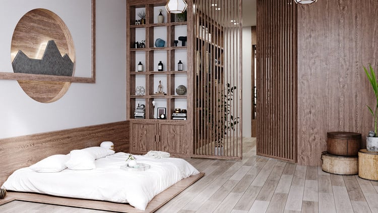 Thiết kế nội thất tối giản phong cách Nhật Bản