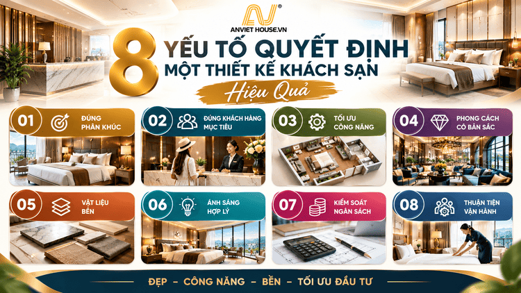 8 yếu tố quyết định đến thiết kế nội thất khách sạn