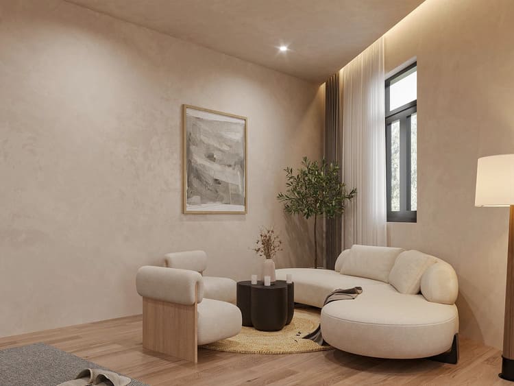 óc thư giãn mang đậm tinh thần Wabi-Sabi tối giản.