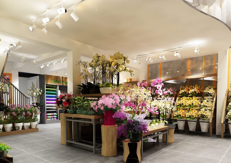 Mẫu thiết kế cửa hàng hoa tươi đẹp