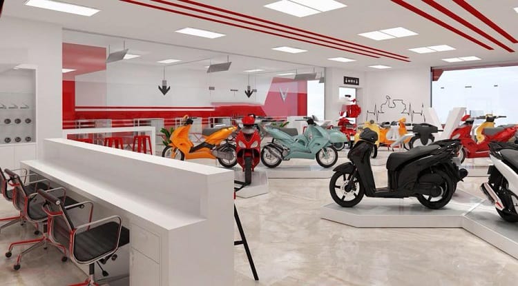 thiết kế showroom xe máy