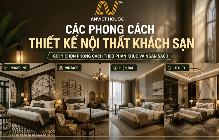 Các phong cách thiết kế nội thất khách sạn được yêu thích hiện nay