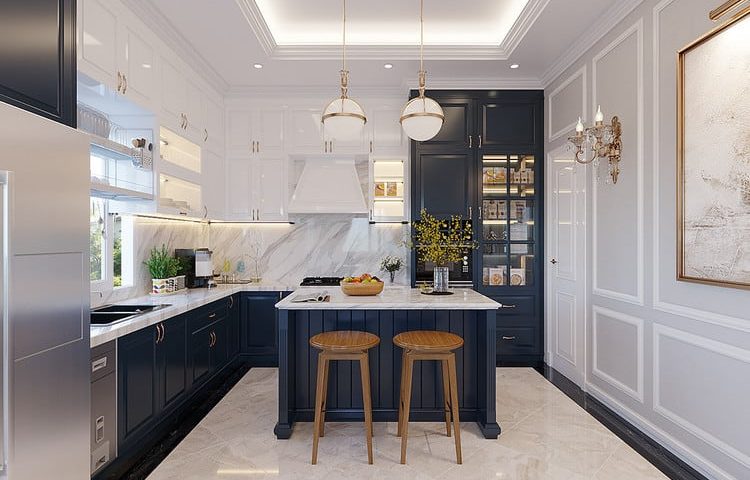 Thiết kế bếp tân cổ điển sang trọng