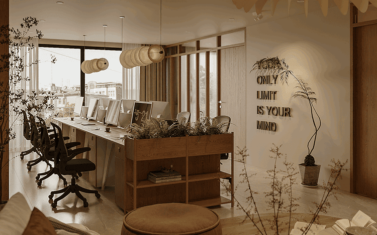 Thiết kế nội thất văn phòng phong cách Nhật Bản