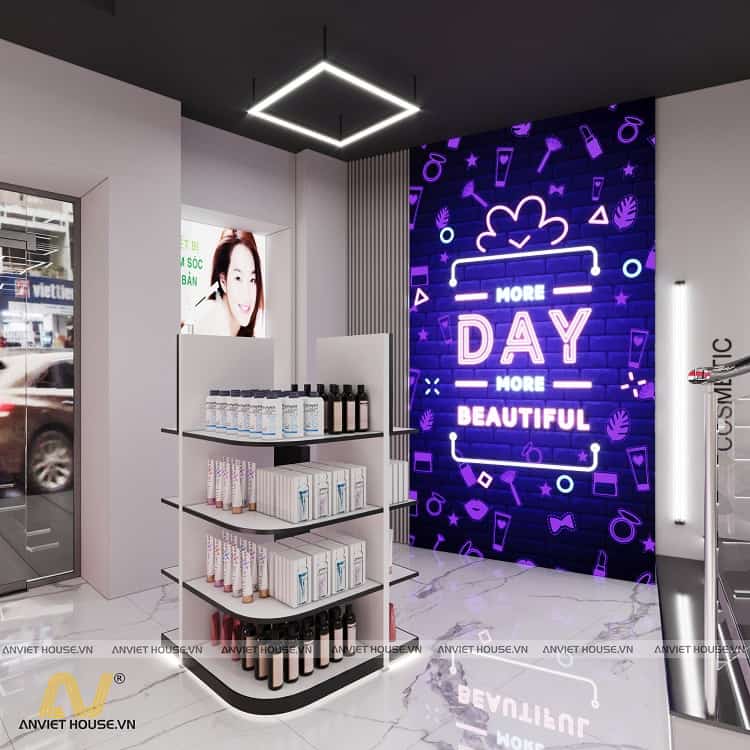 thiết kế nội thất showroom mỹ phẩm tích hợp spa làm đẹp Daysaki phạm ngọc thạch