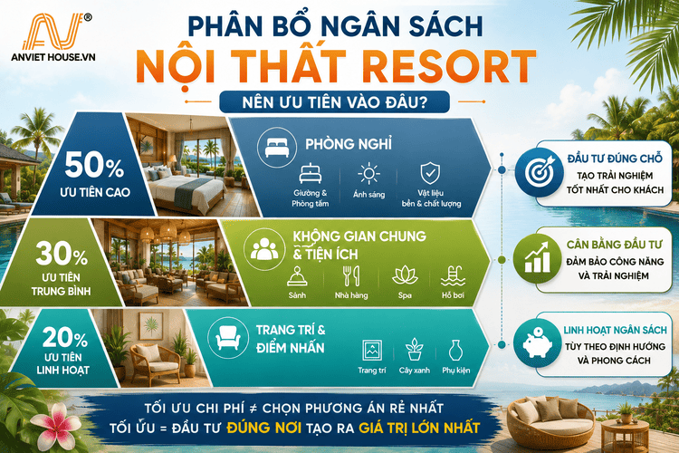 Phân bổ ngân sách nội thất resort