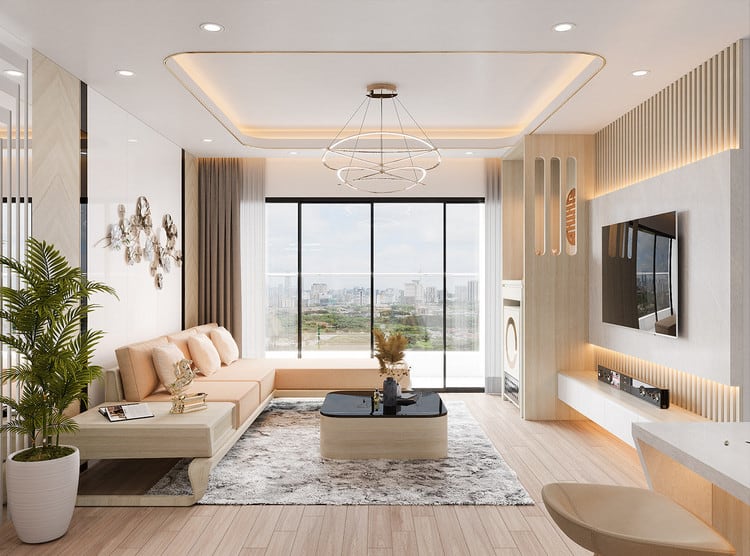 15 Mẫu thiết kế nội thất chung cư 70m2 đẹp tối ưu không gian