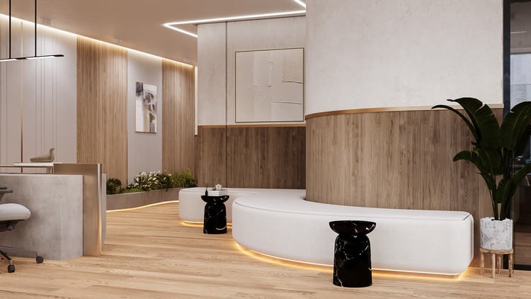 Thiết kế nội thất văn phòng bất động sản sang trọng
