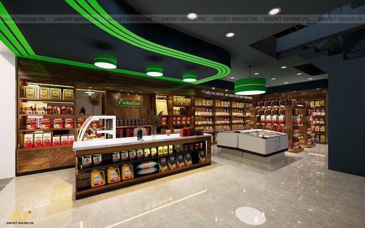 Anviethouse Thiết kế nội thất siêu thị mini