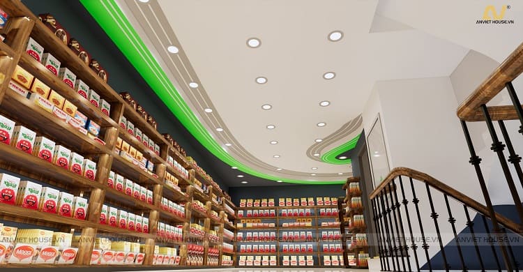 Anviethouse Thiết kế nội thất siêu thị mini