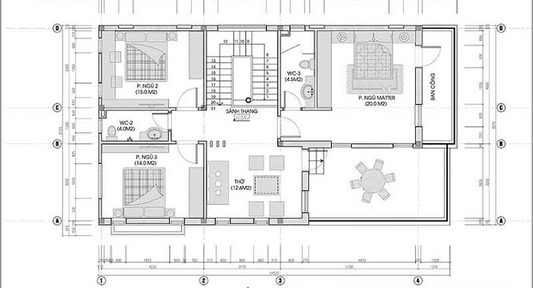 kiến trúc nhà vườn 2 tầng