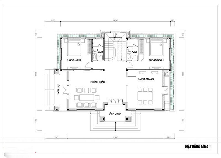 mẫu nhà vườn 2 tầng đơn giản