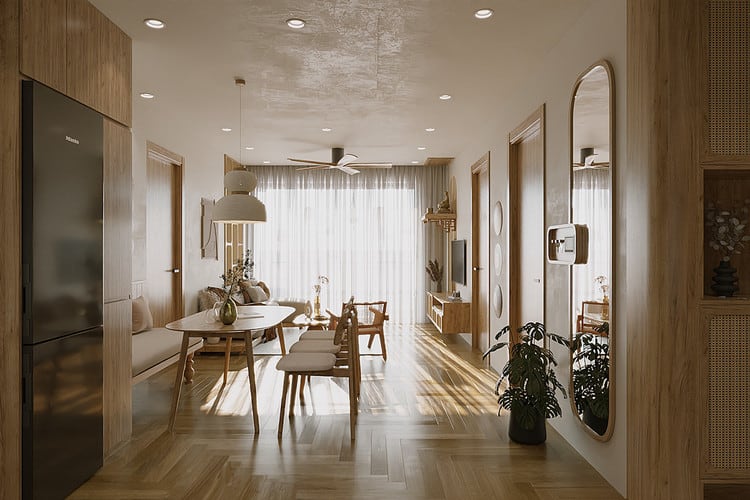 Thiết kế nội thất căn hộ kiểu Nhật