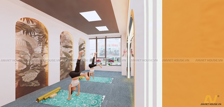 anviethouse thiết kế thi công nội thất phòng tập yoga