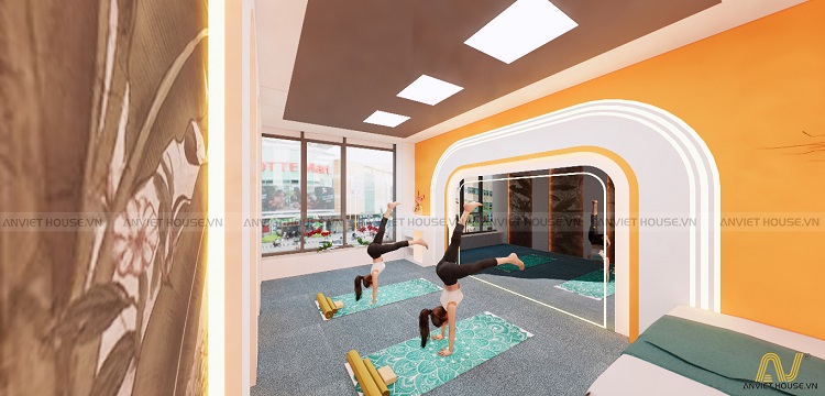 anviethouse thiết kế thi công nội thất phòng tập yoga