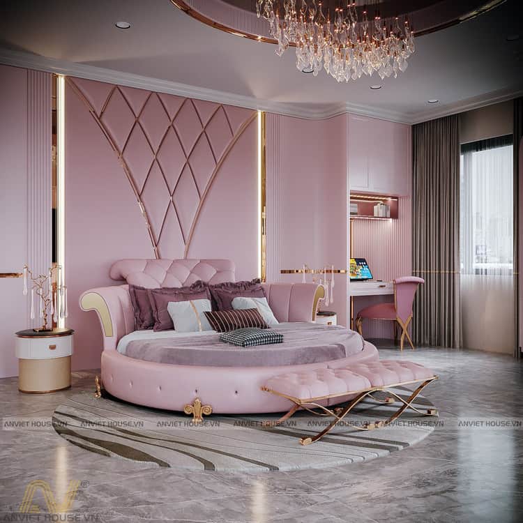 Thiết kế phòng ngủ luxury cho nữ