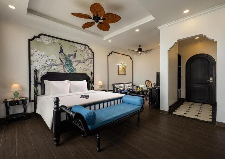 Chất liệu tự nhiên tạo nên vẻ đẹp Indochine nhẹ nhàng.