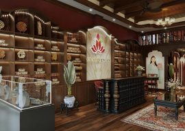 Thiết kế nội thất cửa hàng trầm hương phong cách indochine