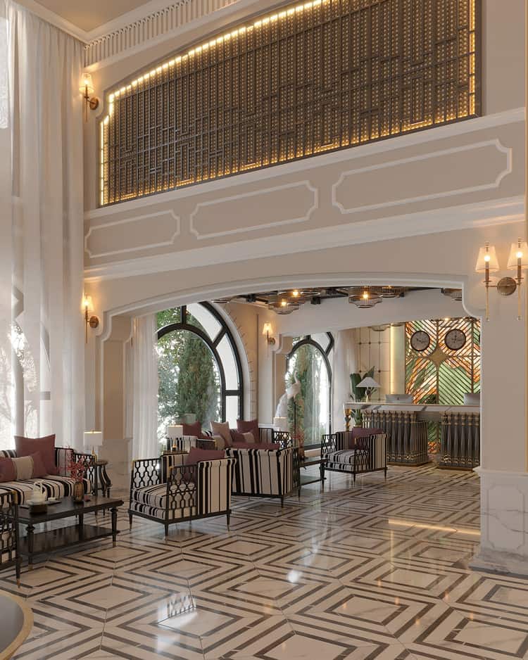 Thiết kế nội thất khách sạn indochine hơi hướng tân cổ điển