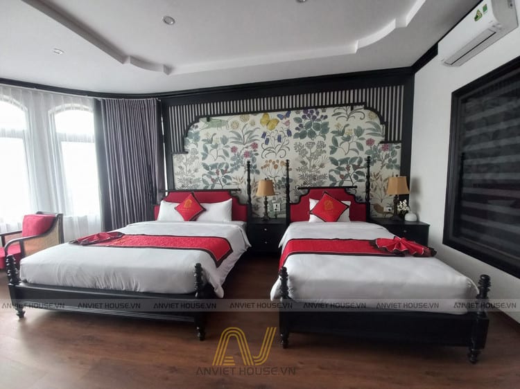 Anviethouse thi công nội thất khách sạn phong cách indochine