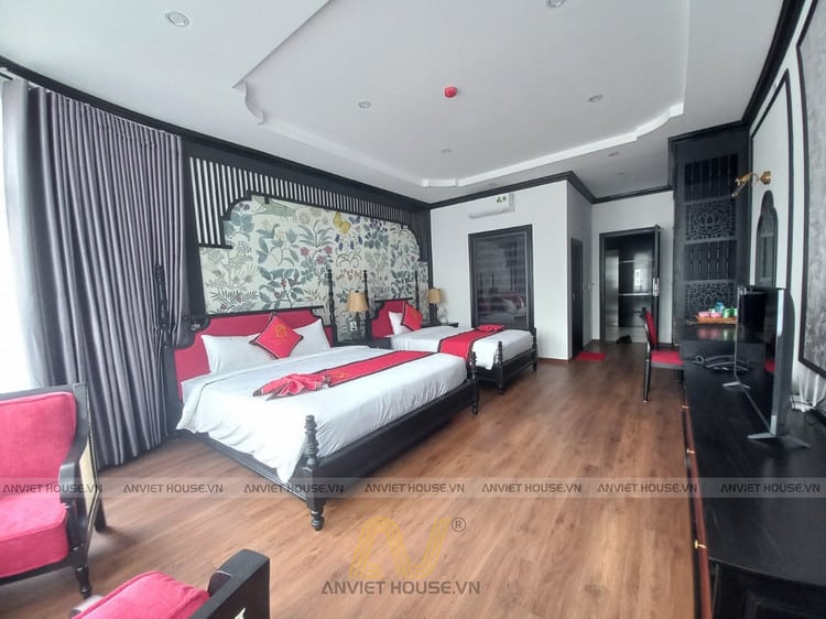 Anviethouse thi công nội thất khách sạn phong cách indochine