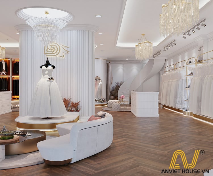 Thiết kế nội thất showroom áo cưới