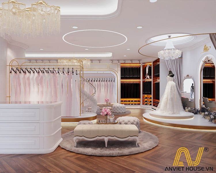 Thiết kế nội thất showroom áo cưới