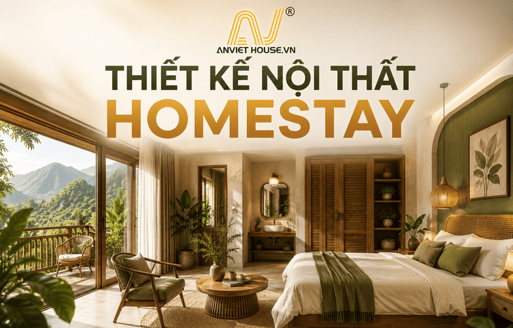 Anviethouse thiết kế thi công nội thất homestay tận tâm, trách nhiệm